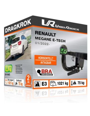 Dragkrok Renault MEGANE E-TECH med horisontellt avtagbar kula