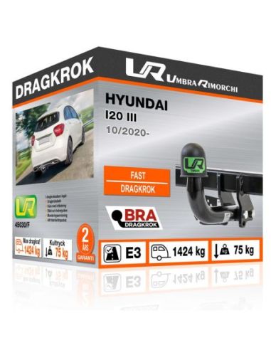 Dragkrok Hyundai I20 III fast