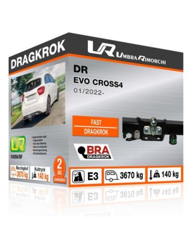 Dragkula Dr EVO CROSS4 med fläns, med infällbar kula