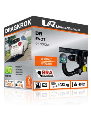 Dragkrok Dr EVO7 med vertikalt avtagbar kula