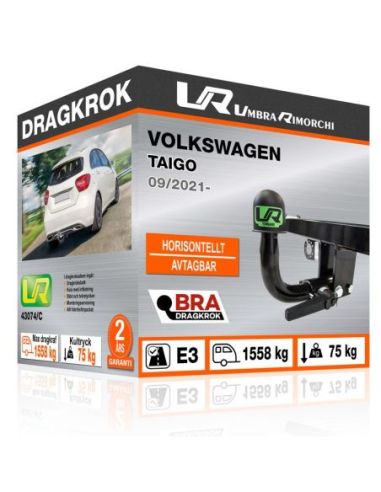 Dragkrok Volkswagen TAIGO med horisontellt avtagbar kula