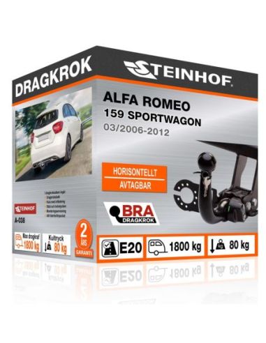 Dragkrok Alfa Romeo 159 SPORTWAGON med horisontellt avtagbar kula