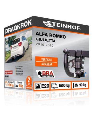 Dragkrok Alfa Romeo GIULIETTA med vertikalt avtagbar kula