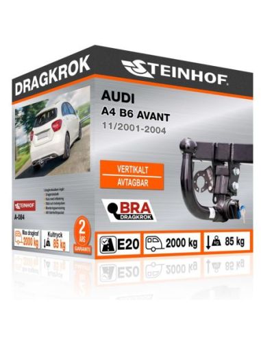 Dragkrok Audi A4 B6 AVANT med vertikalt avtagbar kula