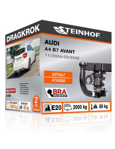 Dragkrok Audi A4 B7 AVANT med vertikalt avtagbar kula