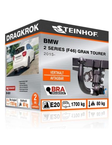 Dragkrok BMW 2 SERIES (F46) GRAN TOURER med vertikalt avtagbar kula