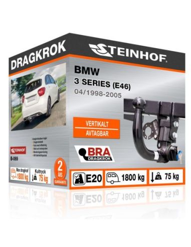 Dragkrok BMW 3 SERIES (E46) med vertikalt avtagbar kula