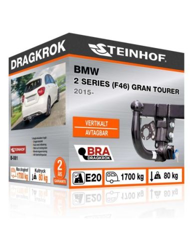 Dragkrok BMW 2 SERIES (F46) GRAN TOURER med vertikalt avtagbar kula