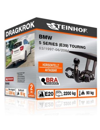 Dragkrok BMW 5 SERIES (E39) TOURING med horisontellt avtagbar kula