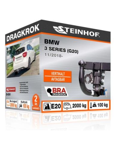 Dragkrok BMW 3 SERIES (G20) med vertikalt avtagbar kula