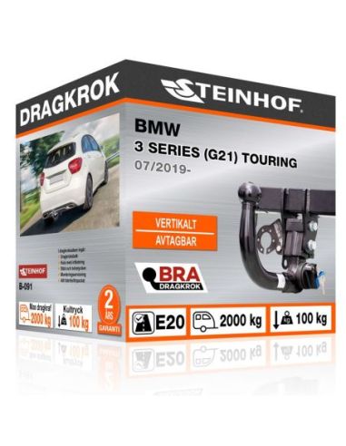 Dragkrok BMW 3 SERIES (G21) TOURING med vertikalt avtagbar kula