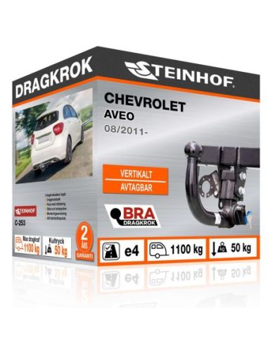 Dragkrok Chevrolet AVEO med vertikalt avtagbar kula