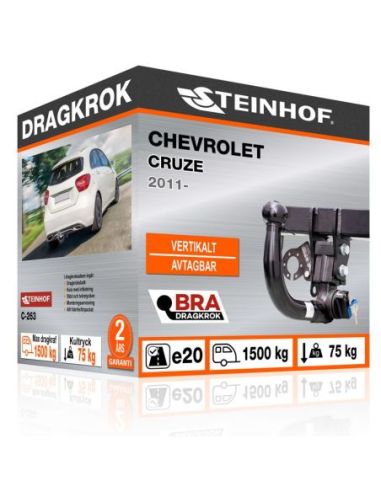 Dragkrok Chevrolet CRUZE med vertikalt avtagbar kula