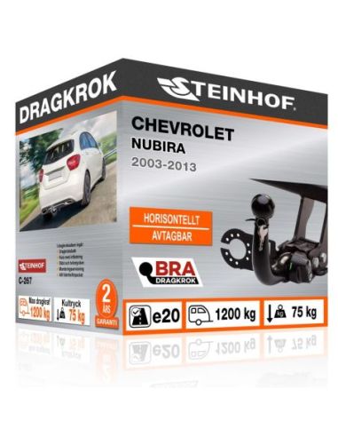 Dragkrok Chevrolet NUBIRA med horisontellt avtagbar kula