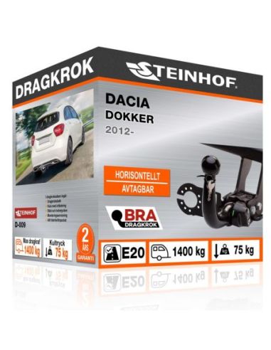 Dragkrok Dacia DOKKER med horisontellt avtagbar kula