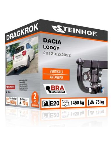 Dragkrok Dacia LODGY med vertikalt avtagbar kula