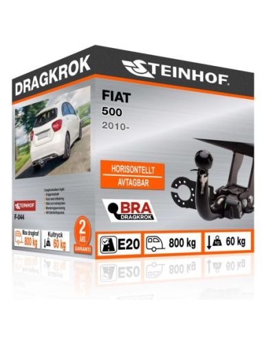 Dragkrok Fiat 500 med horisontellt avtagbar kula