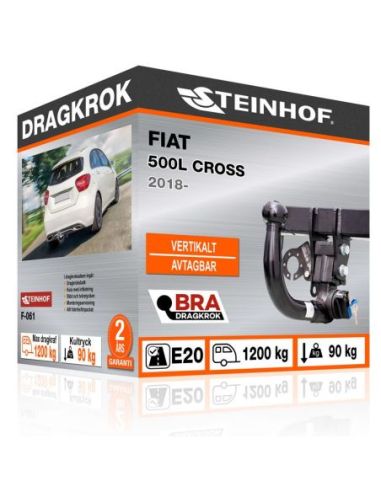 Dragkrok Fiat 500L CROSS med vertikalt avtagbar kula