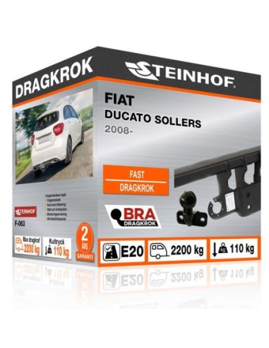 Dragkrok Fiat DUCATO SOLLERS med fläns, med infällbar kula