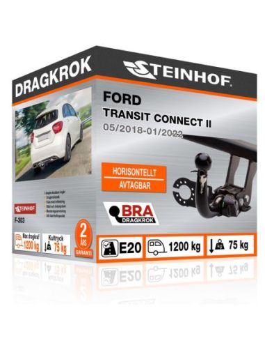Dragkrok Ford TRANSIT CONNECT II med horisontellt avtagbar kula