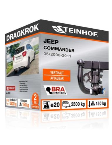 Dragkrok Jeep COMMANDER med vertikalt avtagbar kula