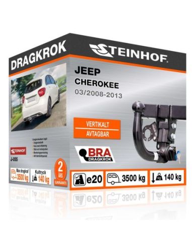 Dragkrok Jeep CHEROKEE med vertikalt avtagbar kula