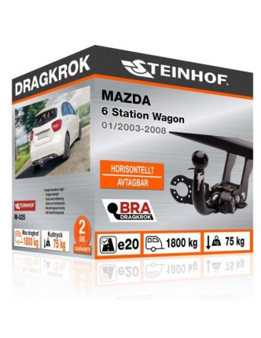 Dragkrok Mazda 6 Station Wagon med horisontellt avtagbar kula