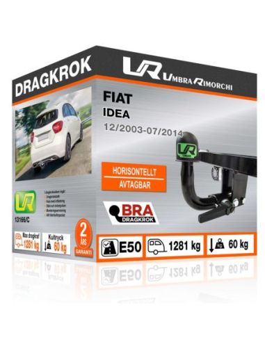 Dragkrok Fiat IDEA med horisontellt avtagbar kula