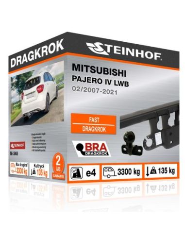 Dragkrok Mitsubishi PAJERO IV LWB med fläns, med infällbar kula