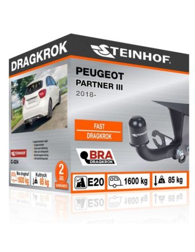 Dragkrok Peugeot PARTNER III Fast