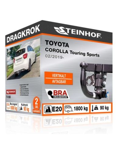 Dragkrok Toyota COROLLA Touring Sports med vertikalt avtagbar kula