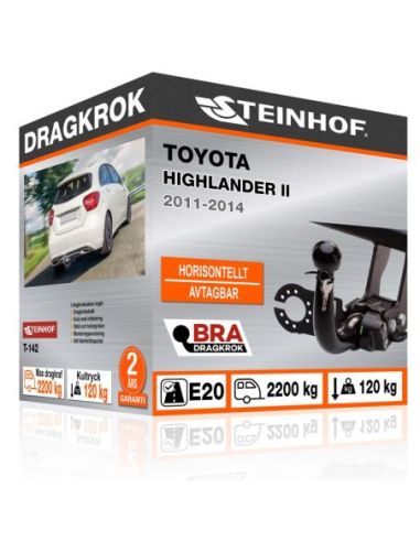 Dragkrok Toyota HIGHLANDER II med horisontellt avtagbar kula