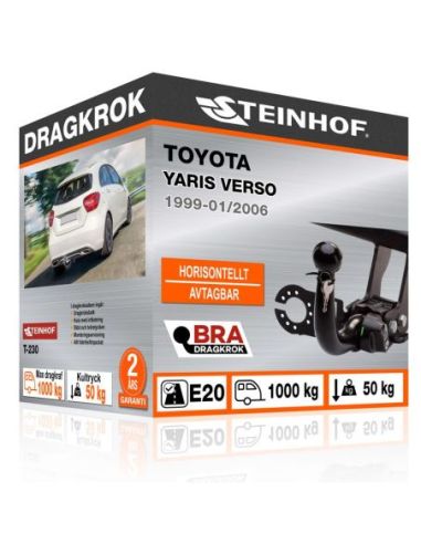 Dragkrok Toyota YARIS VERSO med horisontellt avtagbar kula