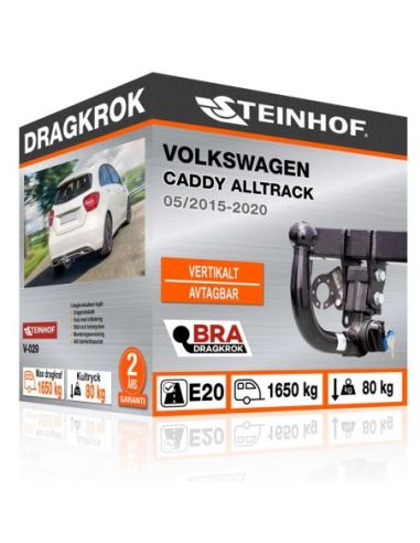 Dragkrok Volkswagen CADDY ALLTRACK med vertikalt avtagbar kula