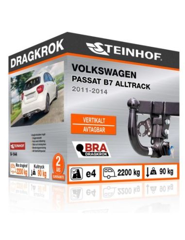 Dragkrok Volkswagen PASSAT B7 ALLTRACK med vertikalt avtagbar kula