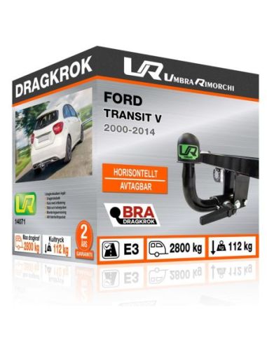 Dragkrok Ford TRANSIT V med horisontellt avtagbar kula