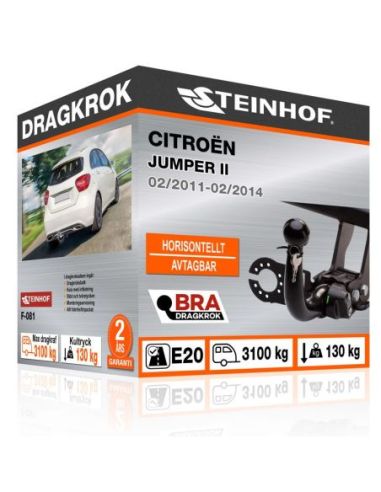 Dragkrok Citroën JUMPER II med horisontellt avtagbar kula