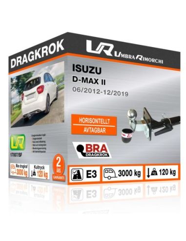 Dragkula Isuzu D-MAX II horisontellt löstagbar med fläns