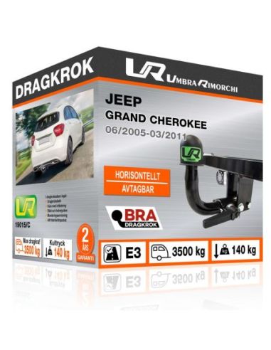 Dragkrok Jeep GRAND CHEROKEE med horisontellt avtagbar kula