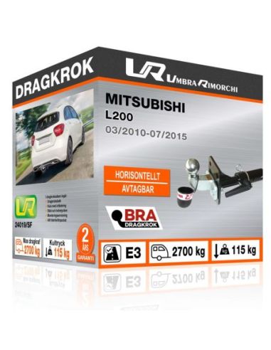 Dragkula Mitsubishi L200 horisontellt löstagbar med fläns