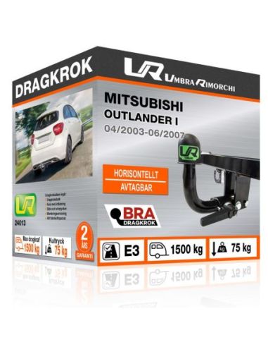 Dragkrok Mitsubishi OUTLANDER I med horisontellt avtagbar kula