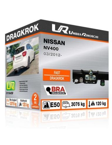 Dragkula Nissan NV400 med fläns, med infällbar kula