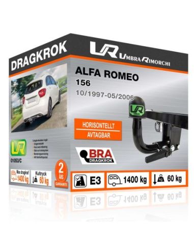 Dragkrok Alfa Romeo 156 med horisontellt avtagbar kula