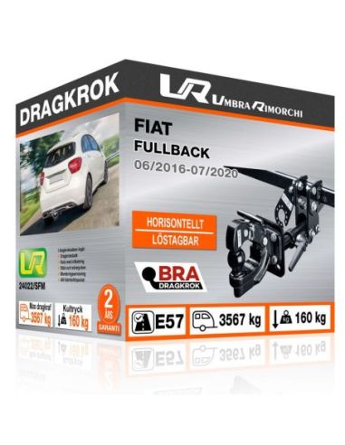 Dragkrok Fiat FULLBACK horisontellt löstagbar C-kula/krok med fläns