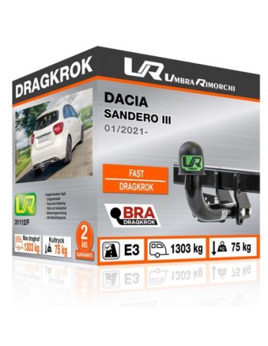 Dragkrok Dacia SANDERO III fast