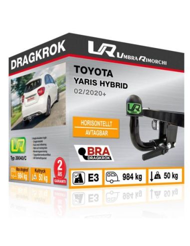 Dragkrok Toyota YARIS HYBRID med horisontellt avtagbar kula