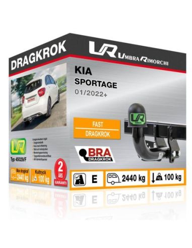Dragkrok Kia SPORTAGE IV-V HYBRID fast