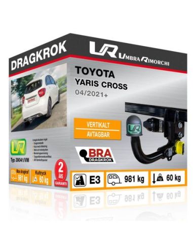 Dragkrok Toyota YARIS CROSS med vertikalt avtagbar kula