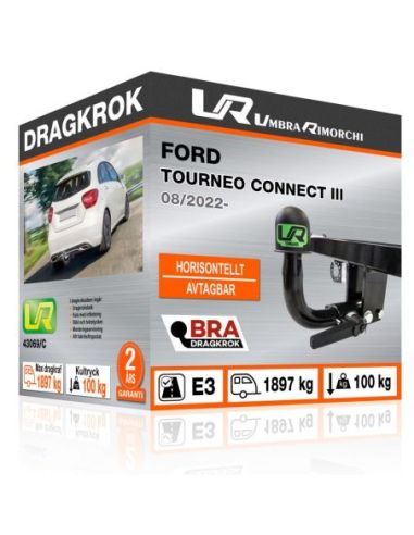 Dragkrok Ford TOURNEO CONNECT III med horisontellt avtagbar kula